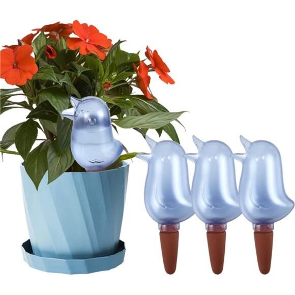 4 Pack Self Watering Spikes, Indoor Plant Watering Globes, Bird Shape Automatic - Picture 1 of 7